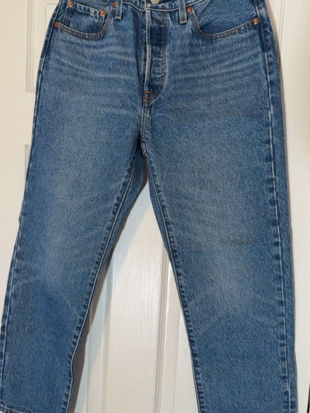 Levi's Light Blue 501 Original Cropped Jeans